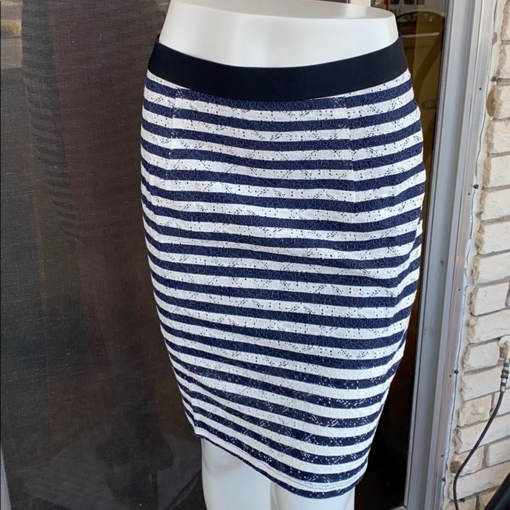 Stripe Pencil Skirt